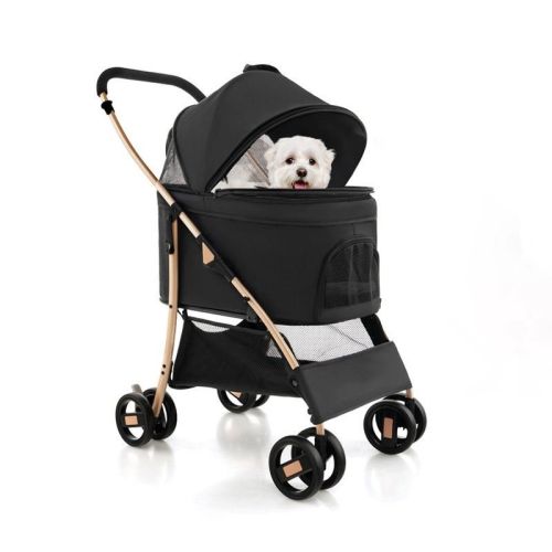 Foldable 3-In-1 Pet Stroller with Removable Seat Carrier Foldable 3-In-1 Pet Stroller with Removable Seat Carrier