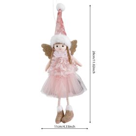 A Tall Hat Angel Girls' Doll Multicolor Cartoon Wings Show Window Decoration (Option: Pink A Tall Hat Angel)